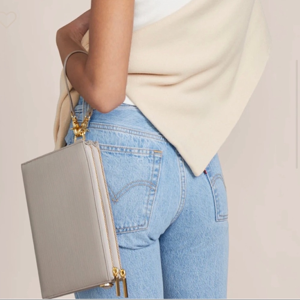 NWT Dagne Dover clutch wallet wrist purse cross body bleecker blush beige $145